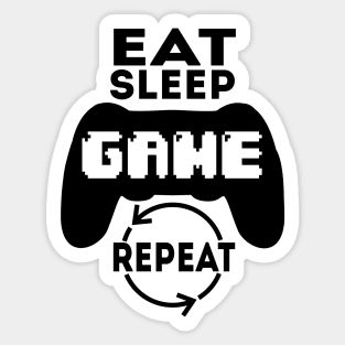 Eat sleep game repeat Sticker